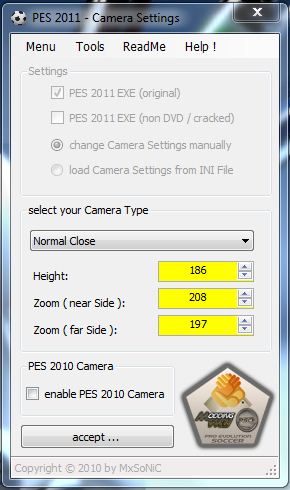  Pes 2011 Kamera ayar programı