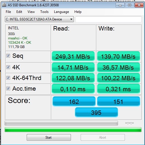  Team Xtreem S3 120GB AS SSD Benchmark - ATTO ve CrystalDiskMark Değerleri