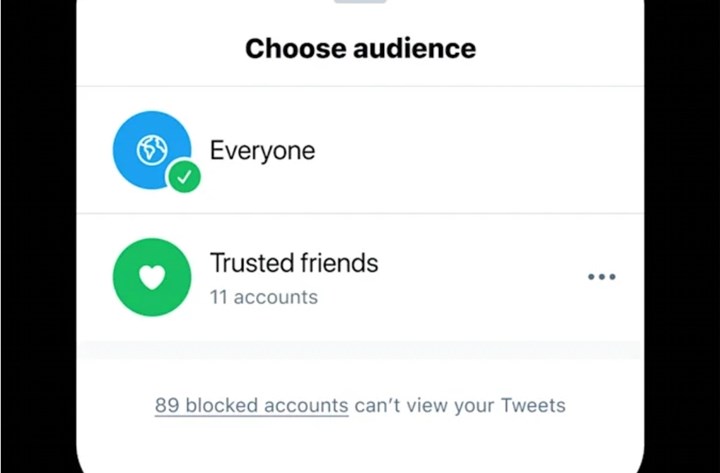 Twitter güvenilir arkadaşlara Tweet atma özelliğini test ediyor
