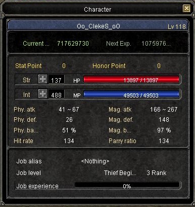  SATILDI - PAVO # Oo_ClekeS_oO # 118 LvL # Wizard-Cleric