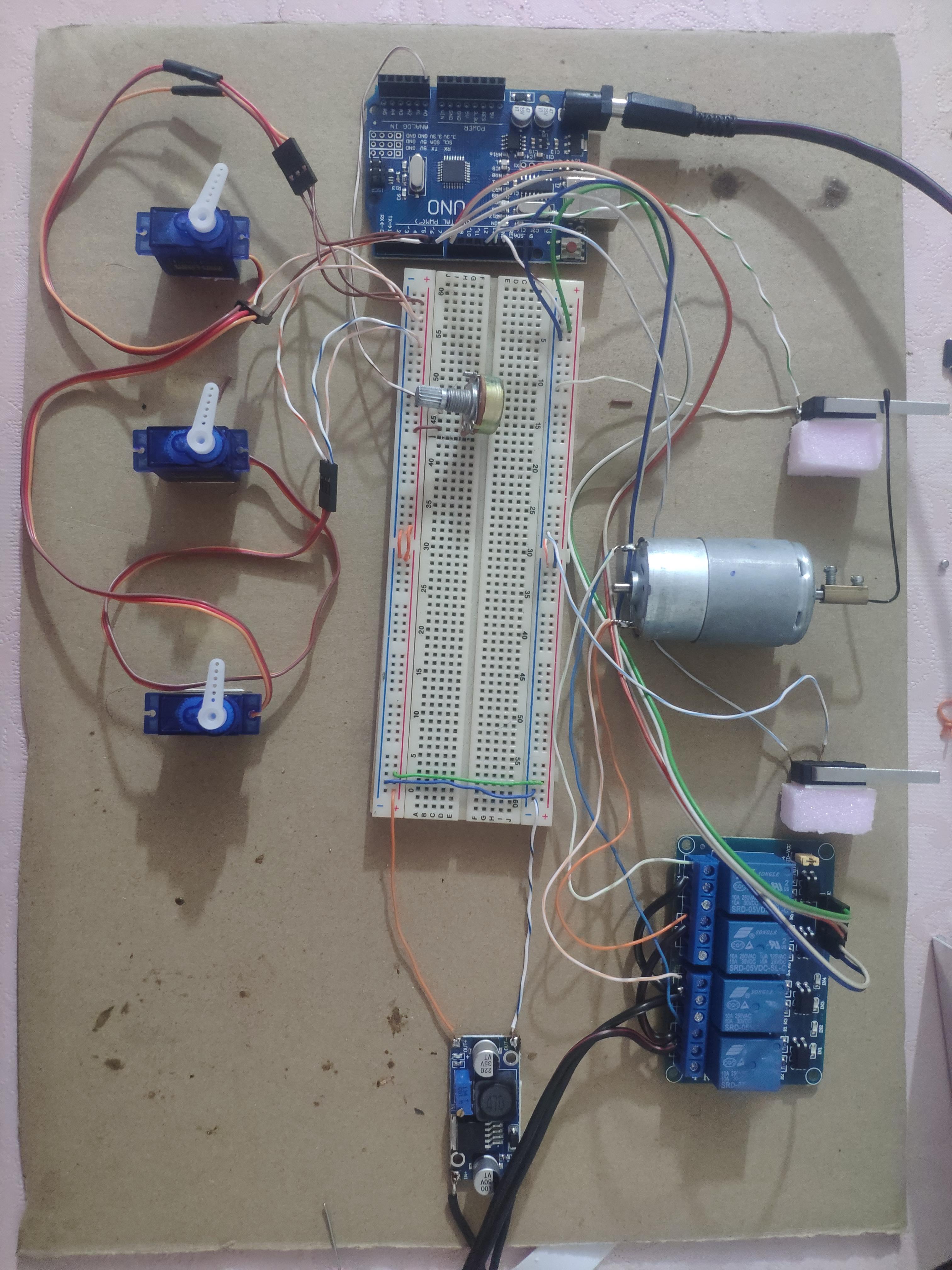Arduino ile 3 Servo ve 1 DC Motor Sürme Otomasyonu