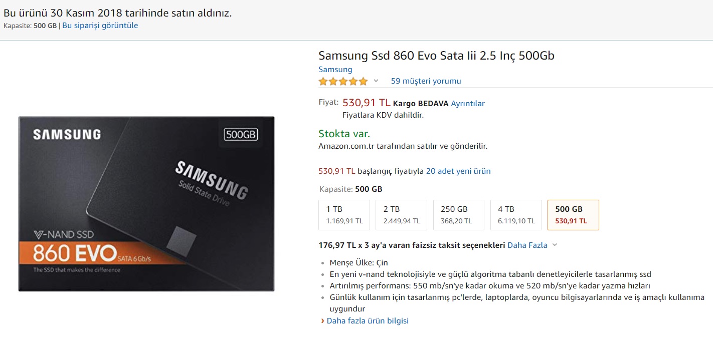 Evo не работает. Samsung 860 EVO не видит.