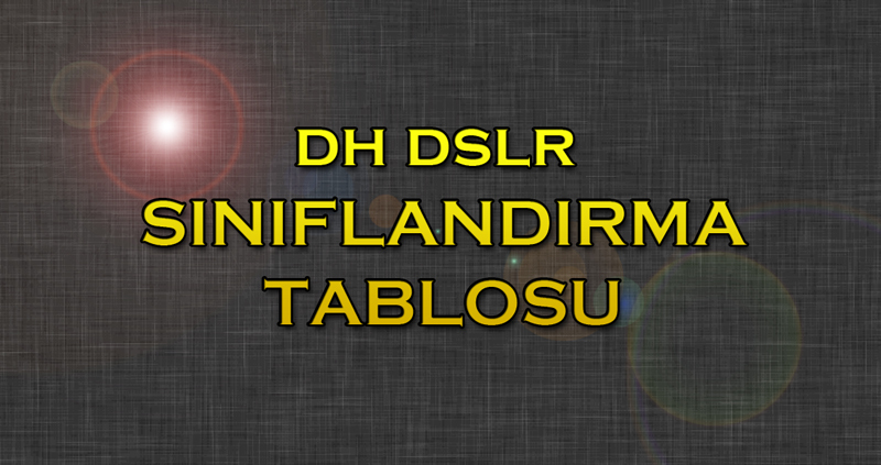  ### DH DSLR Sınıflandırma Tablosu ###
