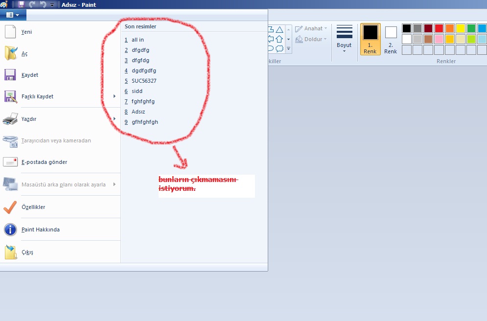  windows 7 paint sorunu