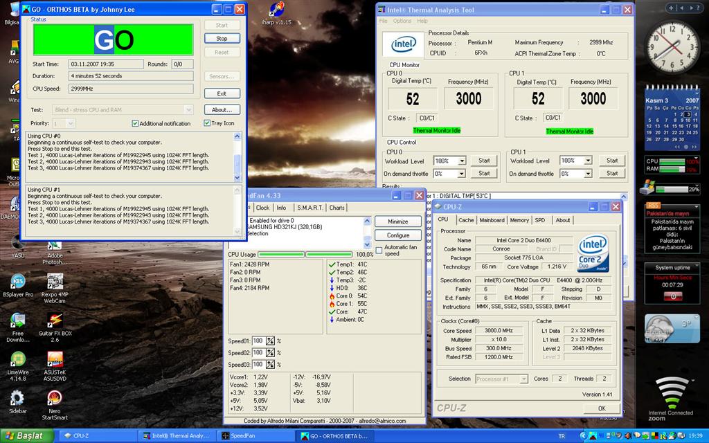  E4400 + DS3 Overclock hakkında