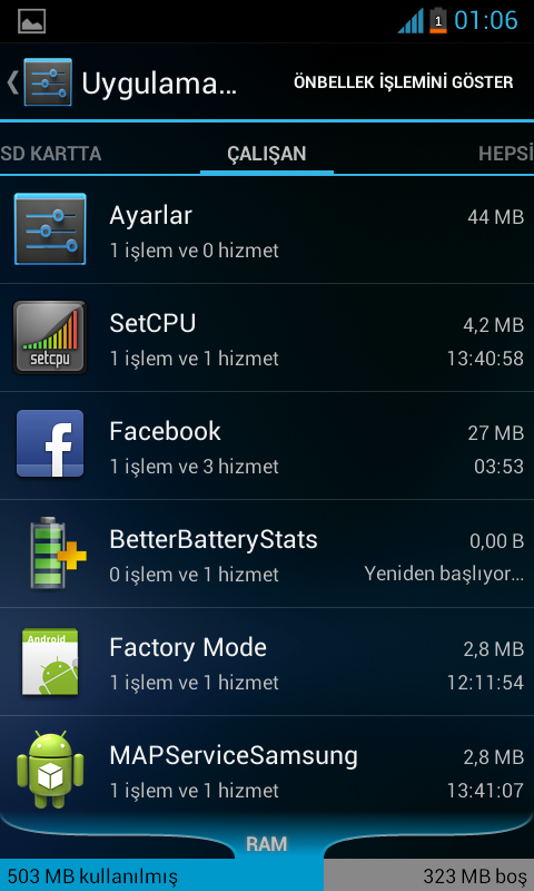  Samsung Galaxy S2 Ekran Süresi & Şarj & Batarya & Rom & Kernel Testleri