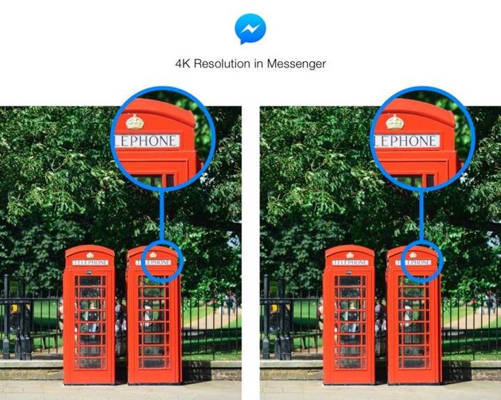 Facebook Messenger'da artık 4K çözünürlüğe kadar fotoğraf göndermek mümkün