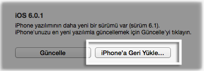  iOS 6 da gitmeyen iOS7 uyarısı