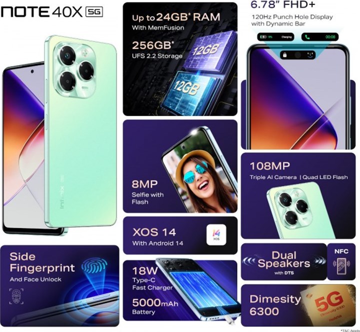 Infinix Note 40X 5G tanıtıldı: Tam bir fiyat performans telefonu