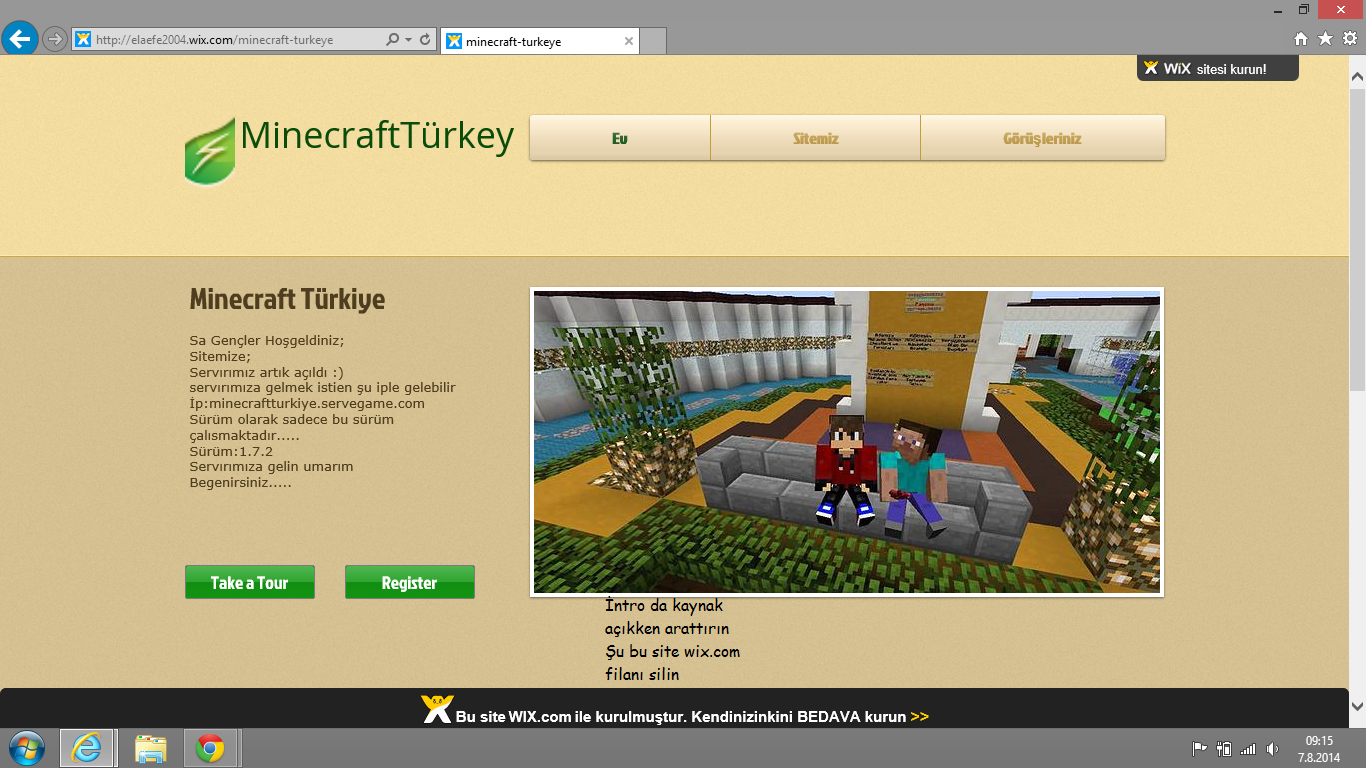 Wix.com tasarımlarını kendi sitenize aktarın.