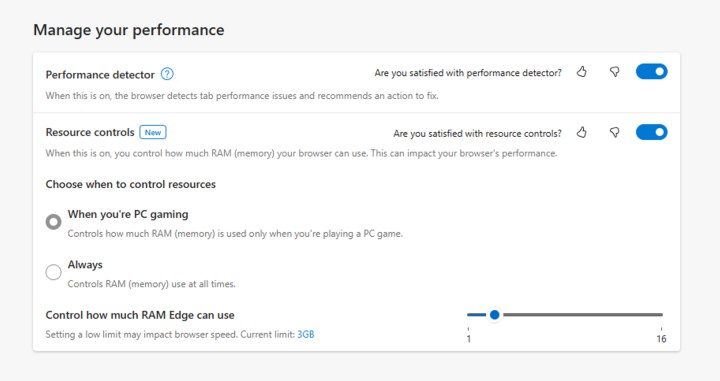 Microsoft Edge'e RAM sınırlama özelliği geliyor