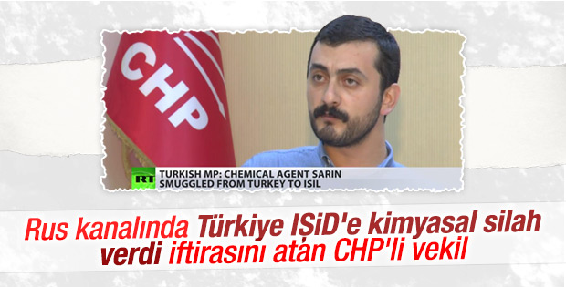  CHP'li vekil Rus kanalında Türkiye'ye iftira attı