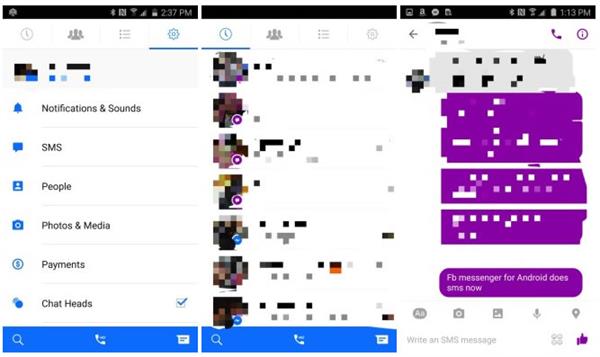 Facebook Messenger'a yeni tasarım, SMS entegrasyonu ve çoklu hesap desteği geliyor