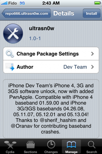  İPhone 3g/3gs 06.15.00 baseband jailbreak/unlock/apps yükleme/cydia kullanımı