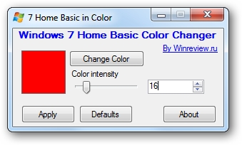  Win 7 Home Basic  Görev Çubuğu Rengini Değiştirme