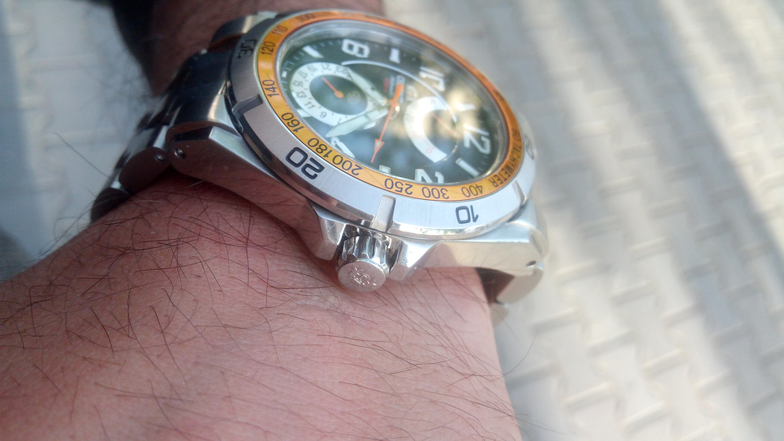 Orient Planet Power Reserve Turuncu Bezel