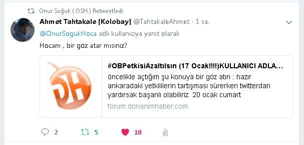 #OBPEtkisiAzaltılsın Tagına Gelen Destekler (Onur Soğuk , İnci Caps , Salim Ünsal , Behzat Hoca ...