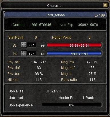  SATILDI - MAYA # Lord_Arthas # 106 LvL # Warrior-Cleric