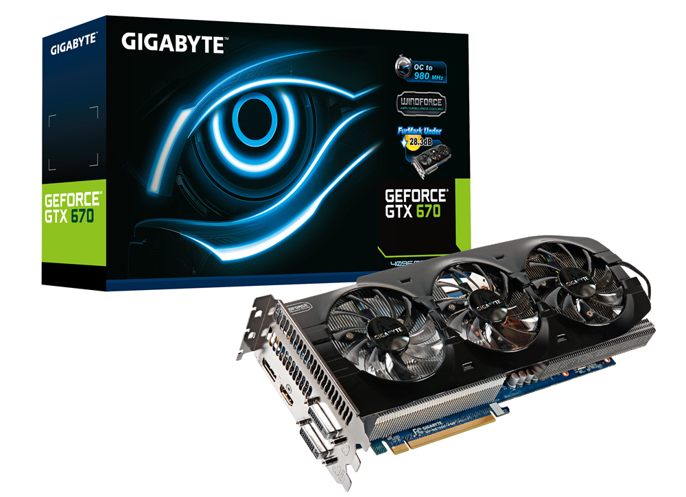  Gigabyte GeForce GTX 670 4 GB WindForce 3X