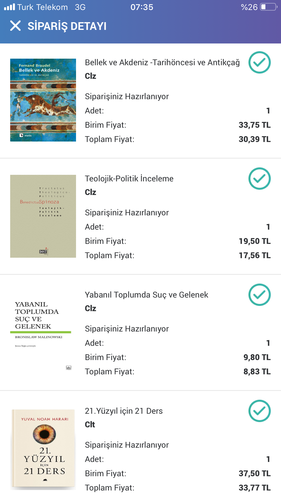  En Son Aldığınız Kitap veya Kitaplar?