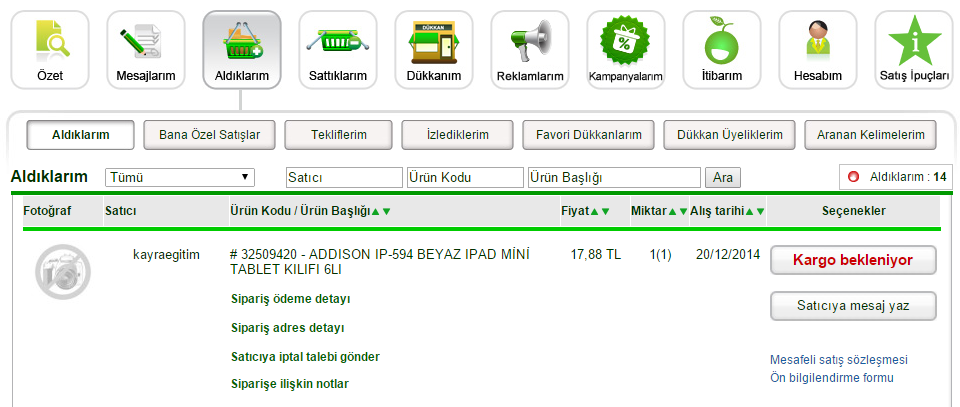  İpad mini retina 64 gb 799 TL