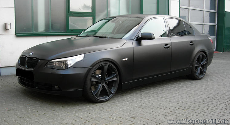 BMW e60 черный мат