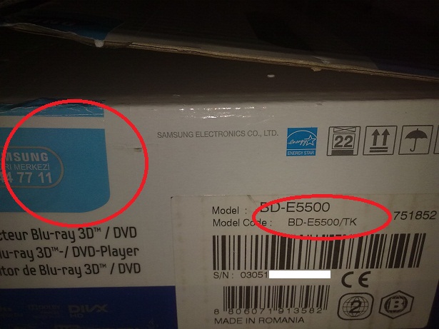  Samsung BD-E5500 3D bluray player dikkat