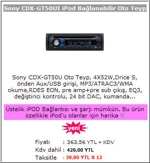  Sony GT410U IPOD video sorunu