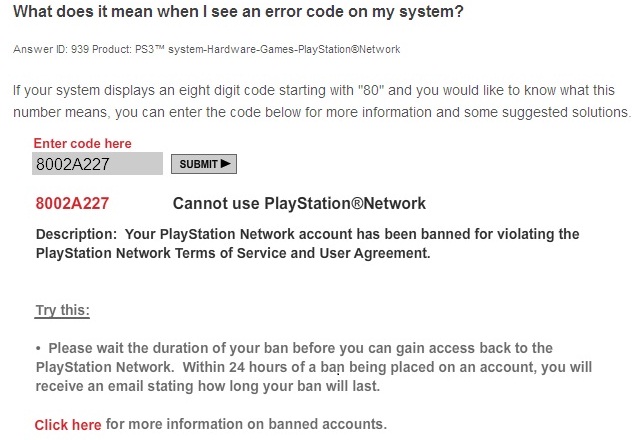  Ps3 ban (8002A227)