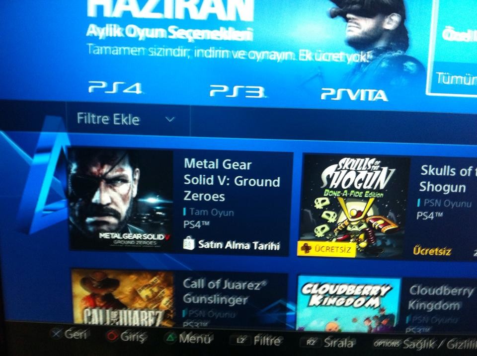  Metal Gear solid 5 (Ground Zeros ) psn plus ta ücretsiz