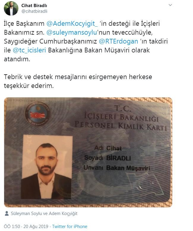 Binlerce Genç işsizken 25 Yaşındaki AKP gençlik kolları bşk. sınavsız mülakatsız Bakan müşaviri oldu