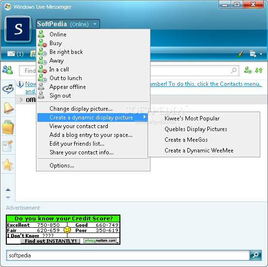  Windows Live Messenger (formerly MSN Messenger) 8.0.0812