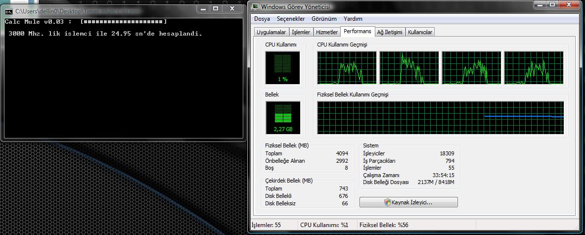 16 çekirdek destekli İşlemci Test Programı (v09a-1.@EczaNet-Xeon2689-14.971sn.)