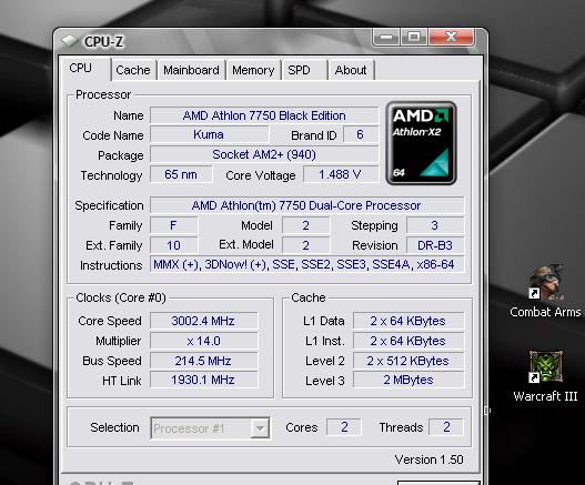  AMD 7750 BE overclock