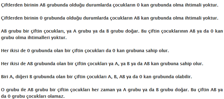  Doğacak Çocuğun Kan Grubunu Hesaplama