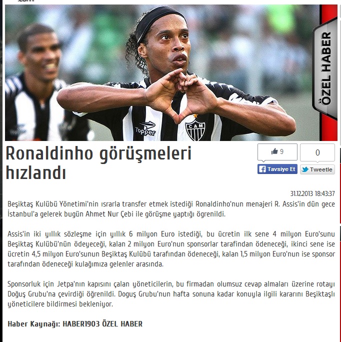  Ronaldinho Beşiktaş'ta! (Ana Konu)