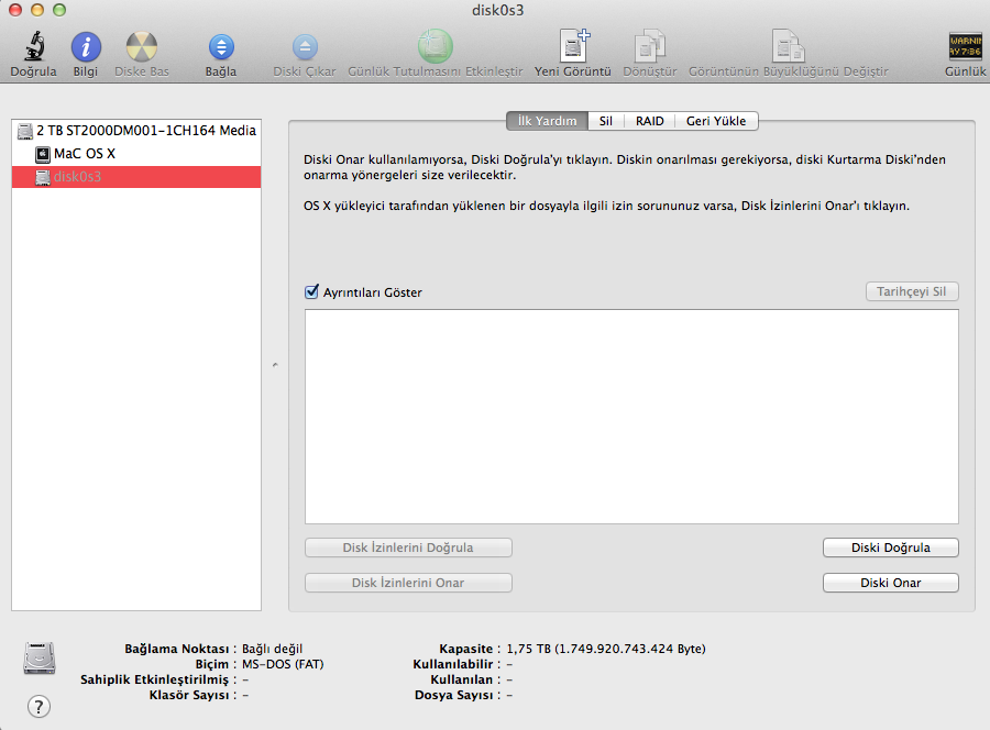  Mac Os X Exfat HDD sorunu !