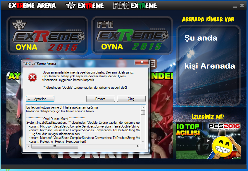 PES 2015 DOUBLE TÜRÜ HATASI