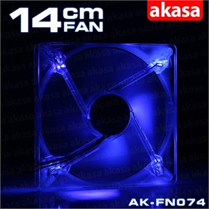  AKASA Quiet Blue 14 CM Mavi LED Sessiz Kasa Fanı