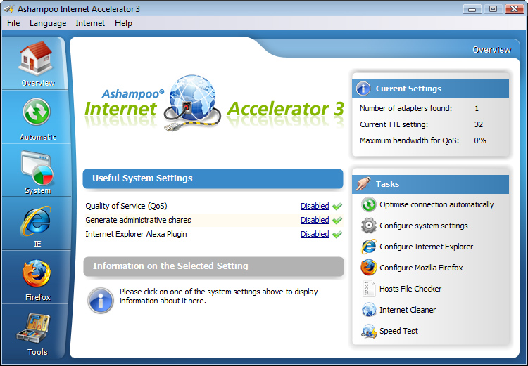 Ashampoo® Internet Accelerator 3(net hızlandırıcı)