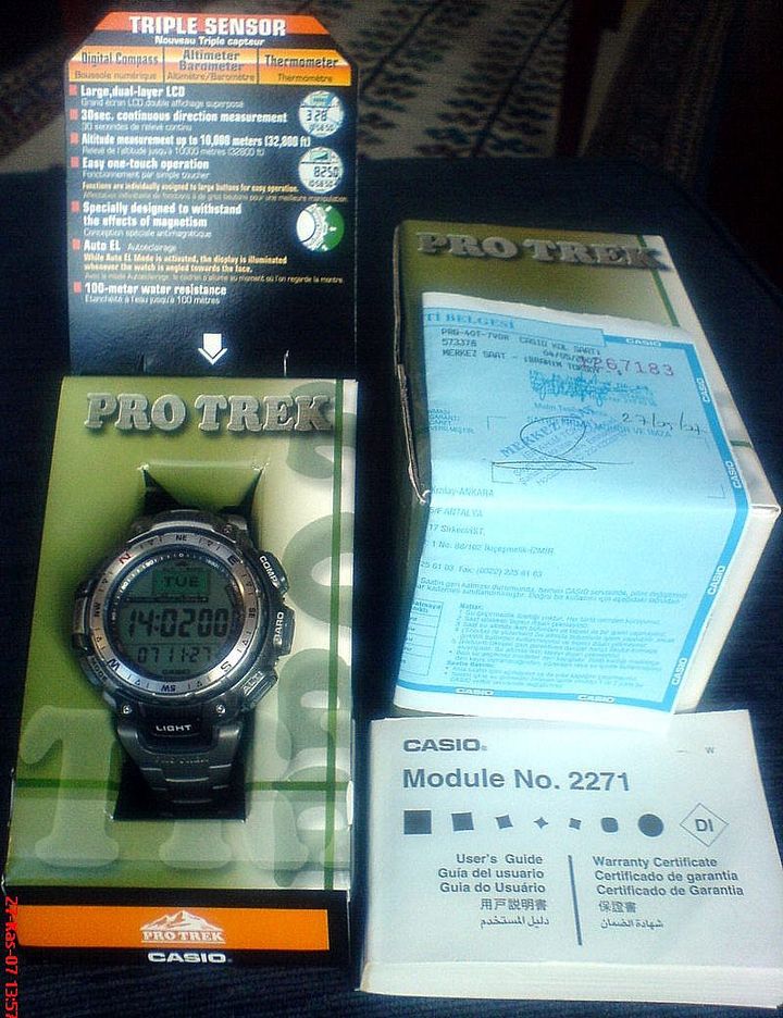  SATILIK, SIFIR CASIO PROTREK TITANIUM PRG-40T-7V