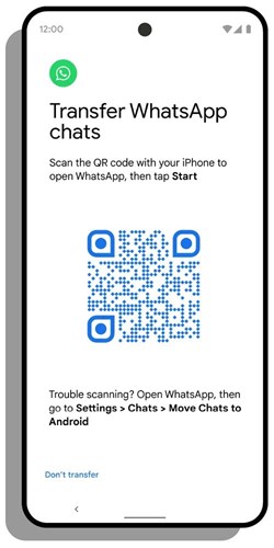 WhatsApp sohbet geçmişini iOS'tan Android'e aktarma özelliği, Pixel ve yeni telefonlarda kullanılabilecek