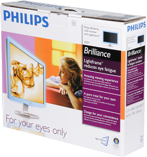  Sadece gözleriniz için Philips 22' 220X1 LCD Lightframe Beyaz