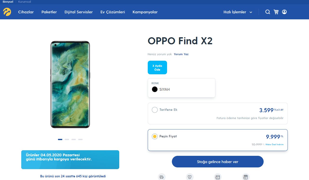 Oppo Find X2 Türkiye’de satışa çıktı: İşte fiyatı!