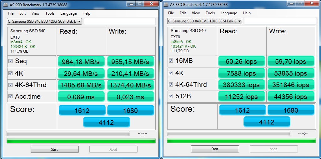  SAMSUNG 840 EVO 120 GB SSD PERFORMANS TESTİ SORUNU!!