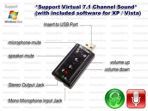 USB SES KARTI  7.1 Kanal 3D Ses Kartı Adaptörü