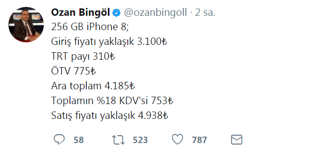 iPhone 8'in Türkiye'de Vergilerle Birlikte Fiyatı !