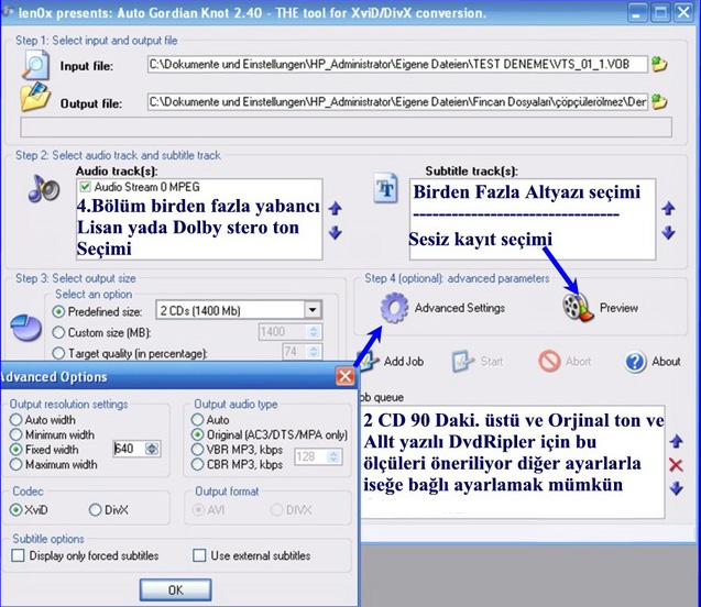  Kolayca Kaliteli DVDrip oluşturmak için AutoGK + DVD Decrypter