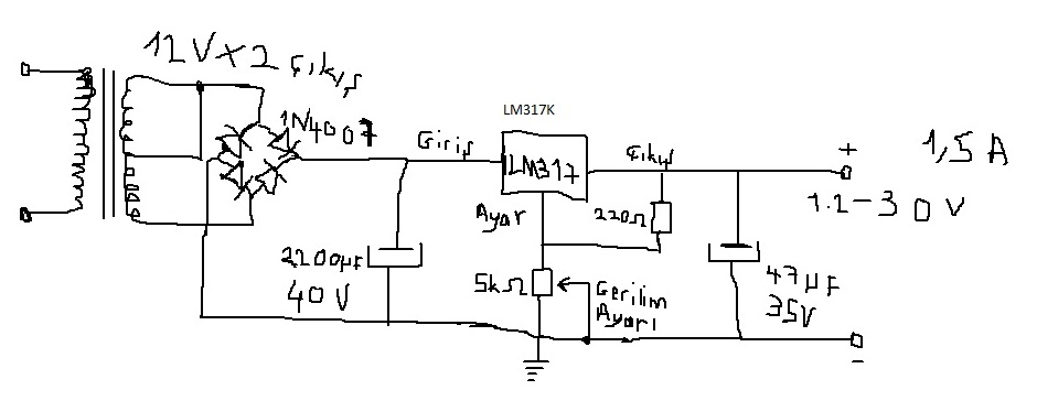 Lm317k схема включения