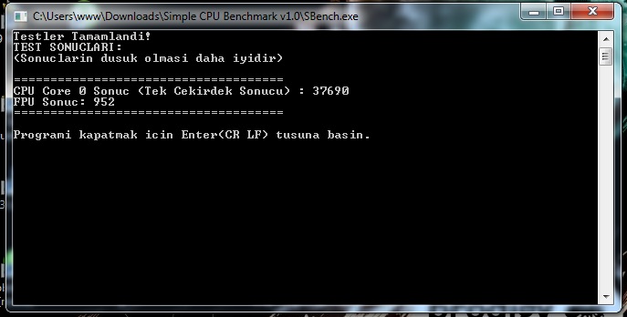  İşlemci FPU ve Tek Çekirdek CPU Performans Testi (Siz De Test Edin) [Güncel]